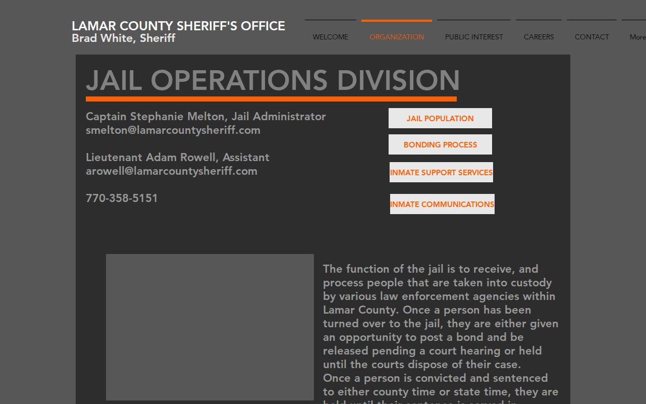 Lamar County Detention Center release records and jail operations