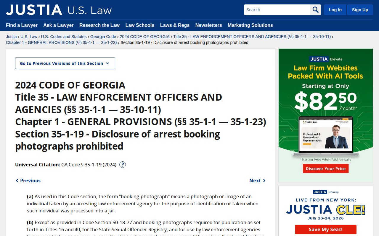 Georgia booking photograph law for Lamar County released inmate mugshots