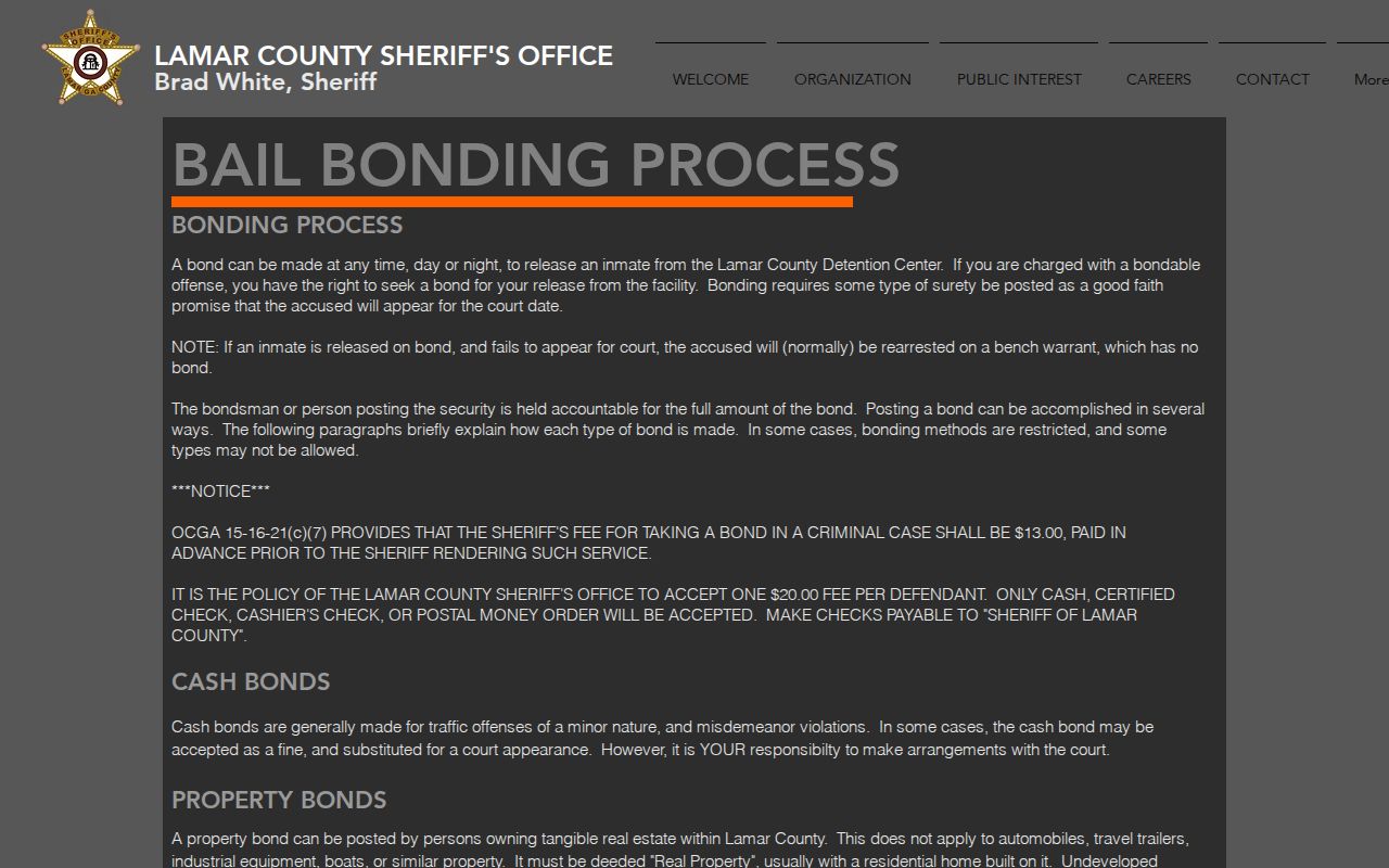 Lamar County 72 hour release bond instructions